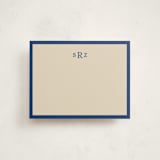 "Theodore" - Personalized Stationery Cards in Navy by Ani Somi - Front