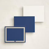 "Theodore" - Personalized Stationery Cards in Navy by Ani Somi - Back of Card Options