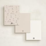 "Sandscape" - Personalized Stationery Cards in Sand by Owl and Toad - Back of Card Options