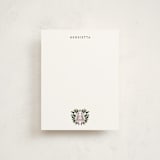 "Cheetah Crest" - Personalized Stationery Cards in Blush by Britt Mills - Front