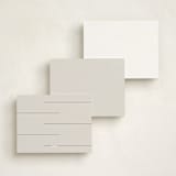 "Almond" - Personalized Stationery Cards in Latte by Blustery August - Back of Card Options