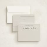 "Almond" - Personalized Stationery Cards in Latte by Blustery August - Assembled