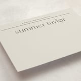 "Almond" - Personalized Stationery Cards in Latte by Blustery August - Detail