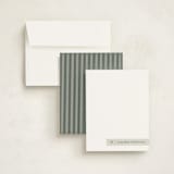 "Minimalist Tag" - Personalized Stationery Cards in Sage by Stacy Maalouf - Assembled