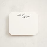 "Vintage Hotel" - Personalized Stationery Cards in Raven by Morgan Kendall - Front