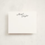 "Vintage Hotel" - Personalized Stationery Cards in Raven by Morgan Kendall - Front