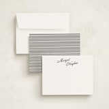 "Vintage Hotel" - Personalized Stationery Cards in Raven by Morgan Kendall - Assembled