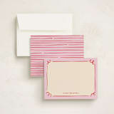 "curly corners" - Personalized Stationery Cards in Candy by Anastasia Makarova - Assembled