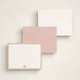 "Crayon Writing" - Personalized Stationery Cards in Cotton Candy by Ani Somi - Back of Card Options