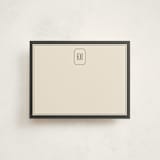 "Formal initials" - Personalized Stationery Cards in Noir by Creo Study - Front