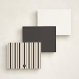 "Formal initials" - Personalized Stationery Cards in Noir by Creo Study - Back of Card Options