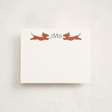 "Follow Your Noses" - Personalized Stationery Cards in Rust by Alize Cetintas Kure - Front