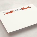 "Follow Your Noses" - Personalized Stationery Cards in Rust by Alize Cetintas Kure - Detail