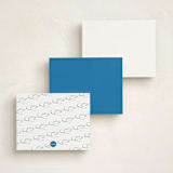 "blue ribbon" - Personalized Stationery Cards in Cobalt by Megan Davis - Back of Card Options