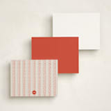 "Classic Oval" - Personalized Stationery Cards in Rouge by Studio Suku - Back of Card Options