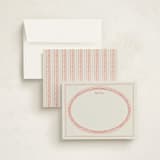 "Classic Oval" - Personalized Stationery Cards in Rouge by Studio Suku - Assembled