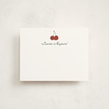 "Cheery Cherry" - Personalized Stationery Cards in Cherry by Inkblot Design - Front