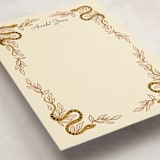 "Moon Snakes" - Personalized Stationery Cards in Mustard by Hanna Symonovych - Detail