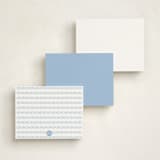 "Petite Elephant" - Personalized Stationery Cards in Bluebell by Megan Davis - Back of Card Options