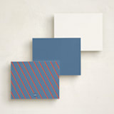 "Classic Prep" - Personalized Stationery Cards in Blue Jay by AK Graphics - Back of Card Options