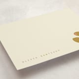 "Olives" - Personalized Stationery Cards in Olive by Sierra Lee - Detail