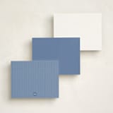 "Parker" - Personalized Stationery Cards in Cornflower by Erin L. Wilson - Back of Card Options