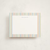 "Cheerful Stripes" - Personalized Stationery Cards in Pastel by taylorVdesign - Front