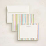 "Cheerful Stripes" - Personalized Stationery Cards in Pastel by taylorVdesign - Assembled