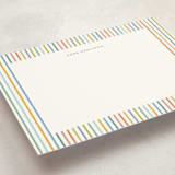 "Cheerful Stripes" - Personalized Stationery Cards in Pastel by taylorVdesign - Detail