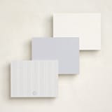 "seersucker" - Personalized Stationery Cards in Sky by Sara Hicks Malone - Back of Card Options