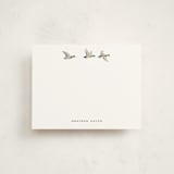 "Mallards" - Personalized Stationery Cards in Spruce by Townsend Majors - Front
