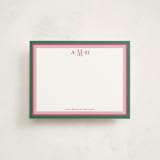"Cardigan" - Personalized Stationery Cards in Amaranth by Jennifer Lew - Front