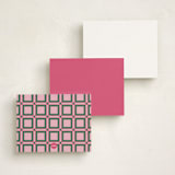 "Cardigan" - Personalized Stationery Cards in Amaranth by Jennifer Lew - Back of Card Options