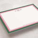 "Cardigan" - Personalized Stationery Cards in Amaranth by Jennifer Lew - Detail