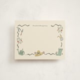 "Garden Story" - Personalized Stationery Cards in French Navy by Sarah Rosenthal - Front