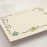 "Garden Story" - Personalized Stationery Cards in French Navy by Sarah Rosenthal - Detail