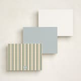 "Parfait" - Personalized Stationery Cards in Ocean by Creo Study - Back of Card Options