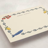 "Sardinia" - Personalized Stationery Cards in Sea by Sarah Rosenthal - Detail