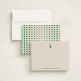 "Golf" - Personalized Stationery Cards in Forest by Vera Lim - Assembled