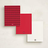 "Bow" - Personalized Stationery Cards in Crimson by Olivia Kanaley Inman - Back of Card Options