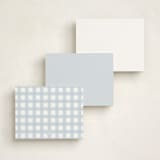 "Classic Monogram" - Personalized Stationery Cards in Sky by Erin Hodges - Back of Card Options