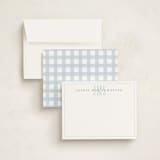 "Classic Monogram" - Personalized Stationery Cards in Sky by Erin Hodges - Assembled
