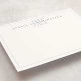 "Classic Monogram" - Personalized Stationery Cards in Sky by Erin Hodges - Detail