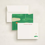 "Sportsy Golf" - Personalized Stationery Cards in Grass by Teju Reval - Assembled