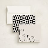 "just a note" - Personalized Stationery Cards in Noir by Jackie Crawford - Assembled