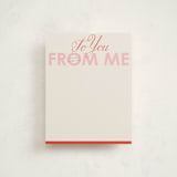 "To You From Me" - Personalized Stationery Cards in Strawberry by Jackie Crawford - Front
