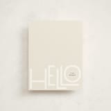 "Hello" - Personalized Stationery Cards in Champagne by Up Up Creative - Front