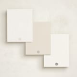 "Hello" - Personalized Stationery Cards in Champagne by Up Up Creative - Back of Card Options