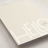 "Hello" - Personalized Stationery Cards in Champagne by Up Up Creative - Detail