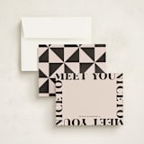 "Nice" - Personalized Stationery Cards in Ink by Up Up Creative - Assembled